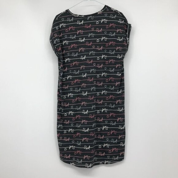 Sleep Well grey sleep script short muumuu pajama dress  size 10 - Picture 13 of 15